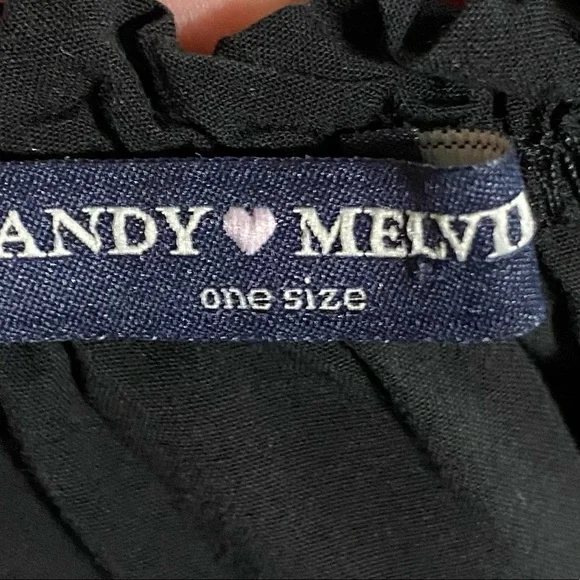 Brandy Melville Off Shoulder Black Crop Top Women's One Size 3/4 Sleeve - Picture 9 of 9